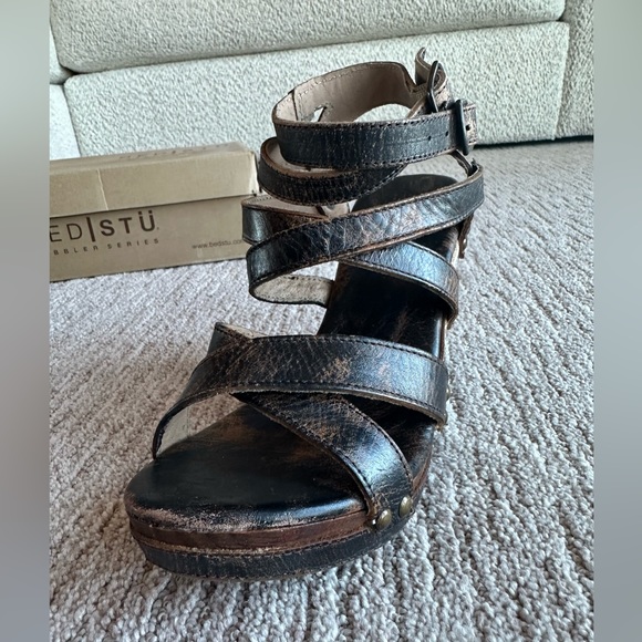 New in box Bed Stu Julianna sandal wedge, size 8.5 - Picture 4 of 4